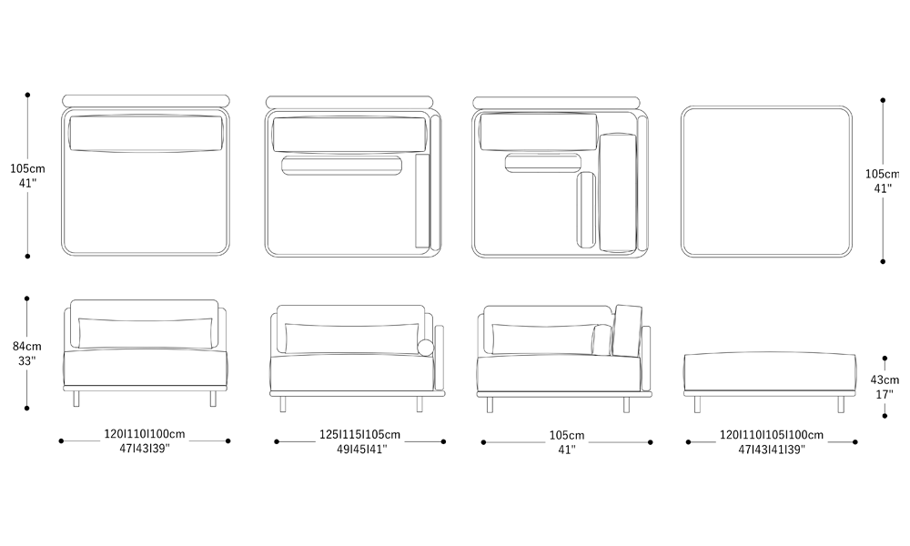 Image of the complete dimensions of the product